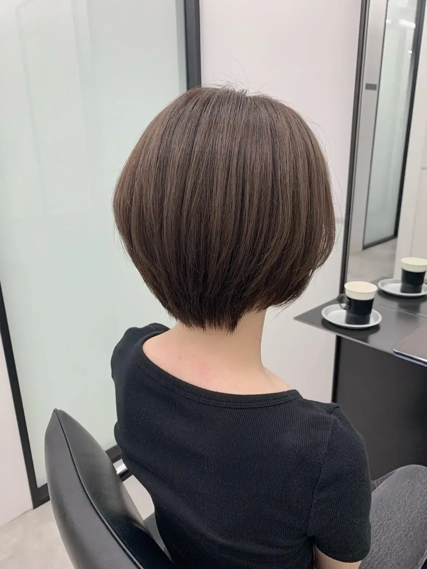 ショート カラー ブラウンカラー カット ヘアカラー ヘッドスパ 本格ヘッドスパ🌿 ×ヘア 佐藤のヘアスタイル