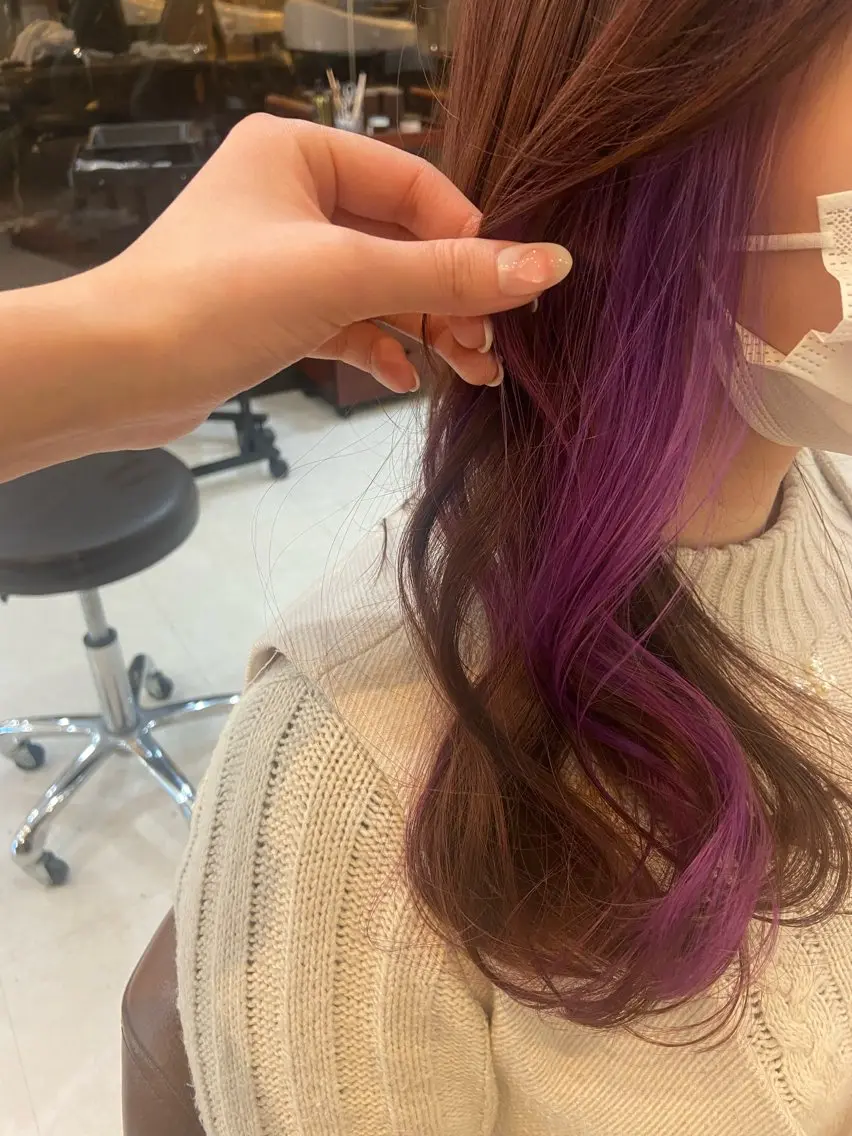 ミディアム カラー カット ヘアカラー 大八木 美咲のヘアスタイル