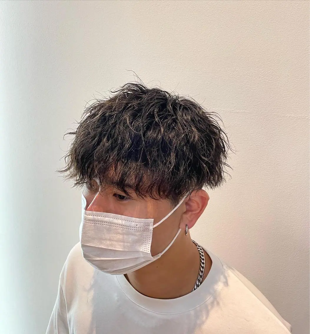 ミディアム ミディアムパーマ カット パーマ 石崎 直也のヘアスタイル