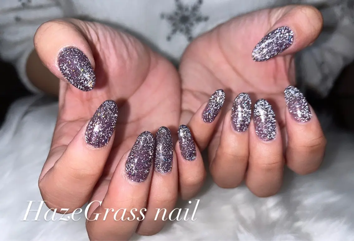 ネイル フラッシュネイル ワンカラーネイル ハンドネイル HazeGrass NAILのネイルデザイン