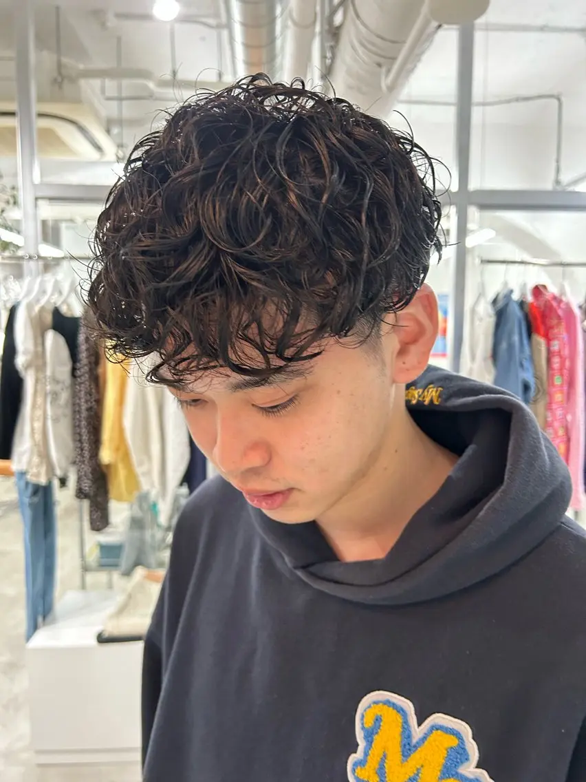ショート カット パーマ 中西 遥聖のヘアスタイル