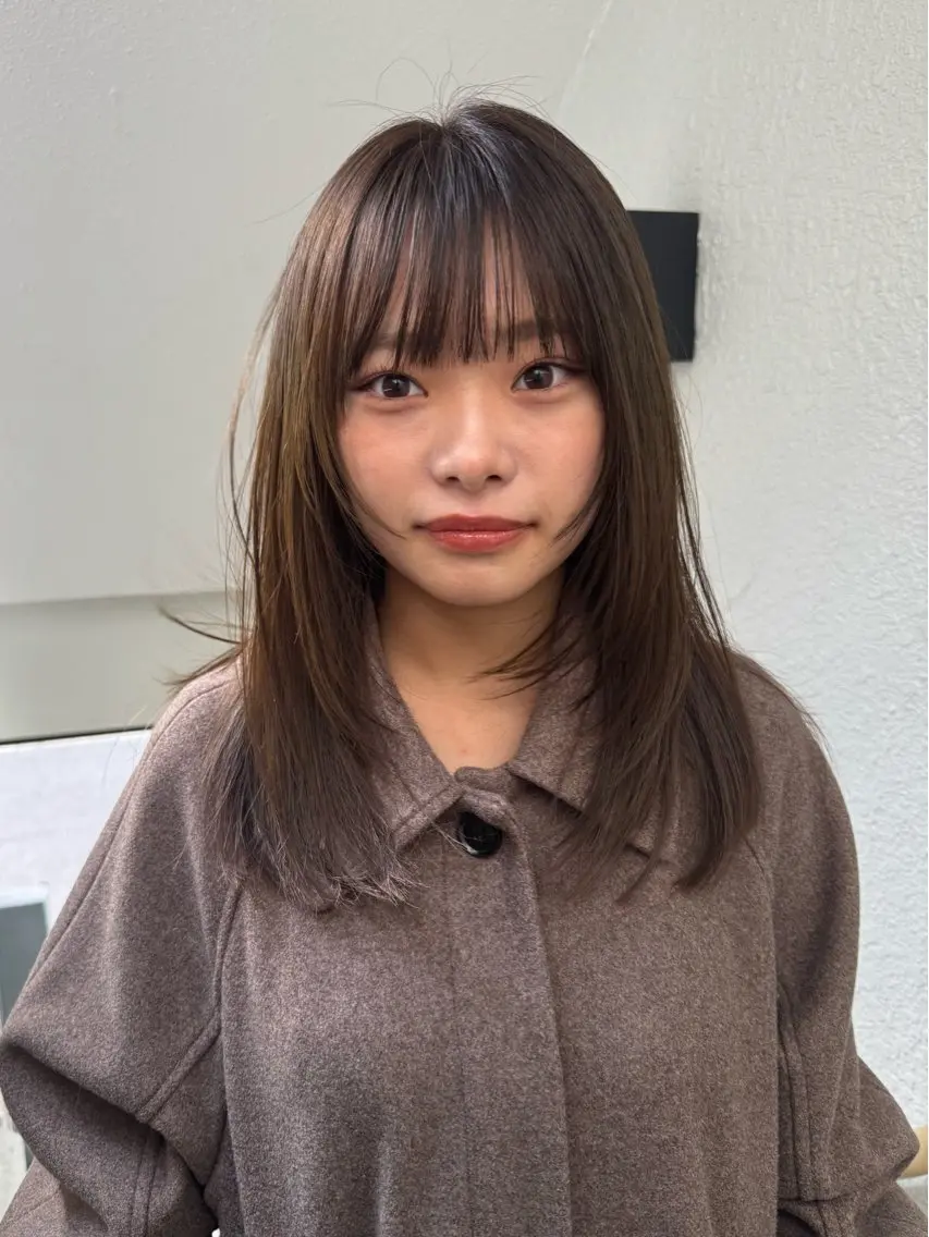 【リピーター人気No.1】ケアカラー+カット+オージュア[名古屋駅/名駅/レイヤーカット/透明感カラー/髪質改善]の写真