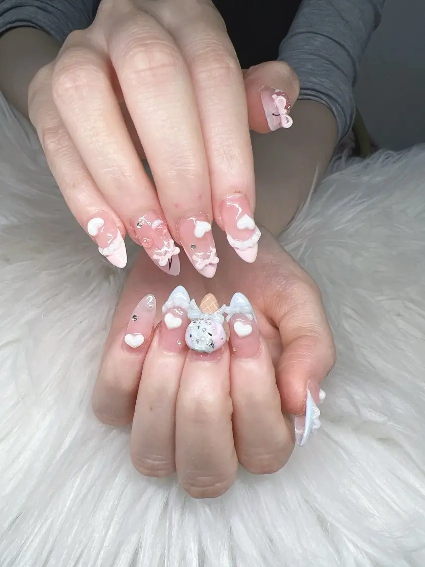 ネイル ハンドネイル Lee Nails チップ長さだし専門店のネイルデザイン