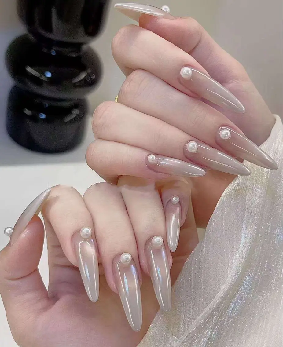 ネイル オーロラネイル フラワーネイル フットネイル フレンチネイル ジェルネイル ハンドネイル BabyYouMi nailのネイルデザイン