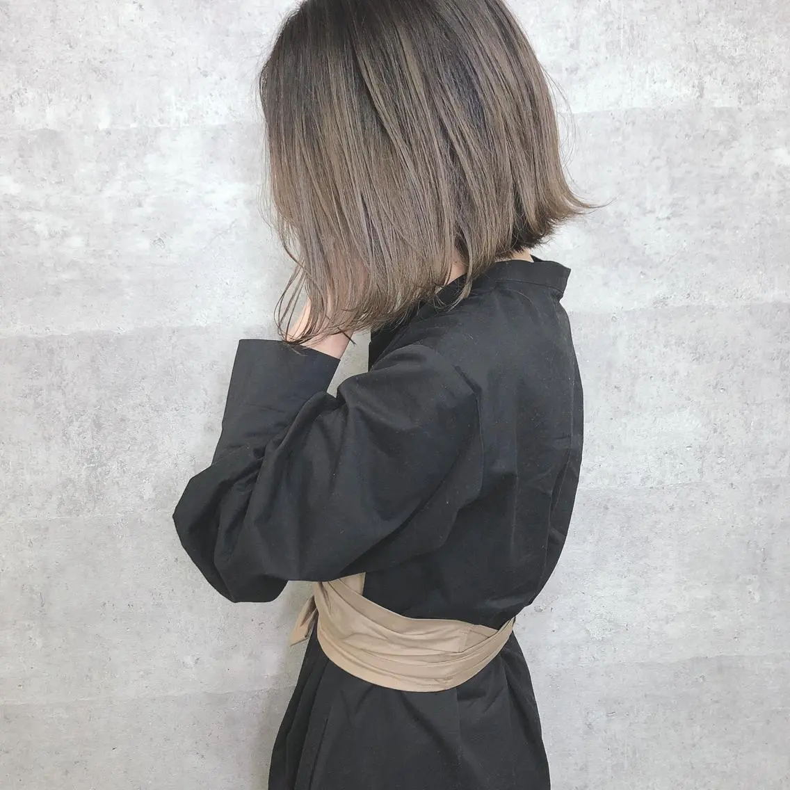 ミディアム カラー 髪質改善 中川 翔のヘアスタイル