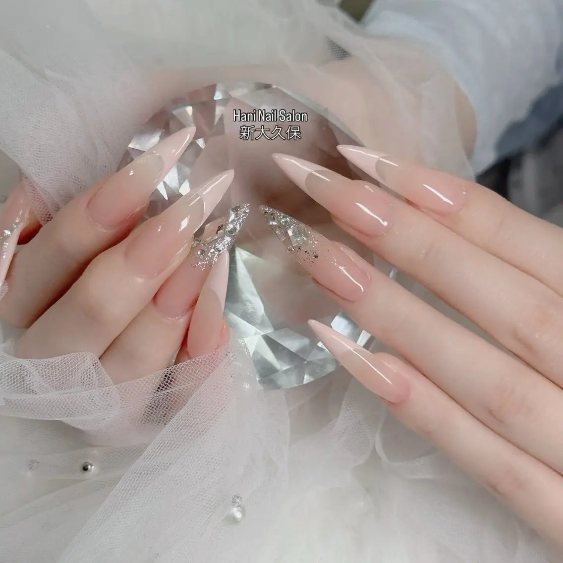 ネイル フットネイル フレンチネイル グラデーション 韓国ネイル ロングネイル ハンドネイル Hani Nail Salonのネイルデザイン