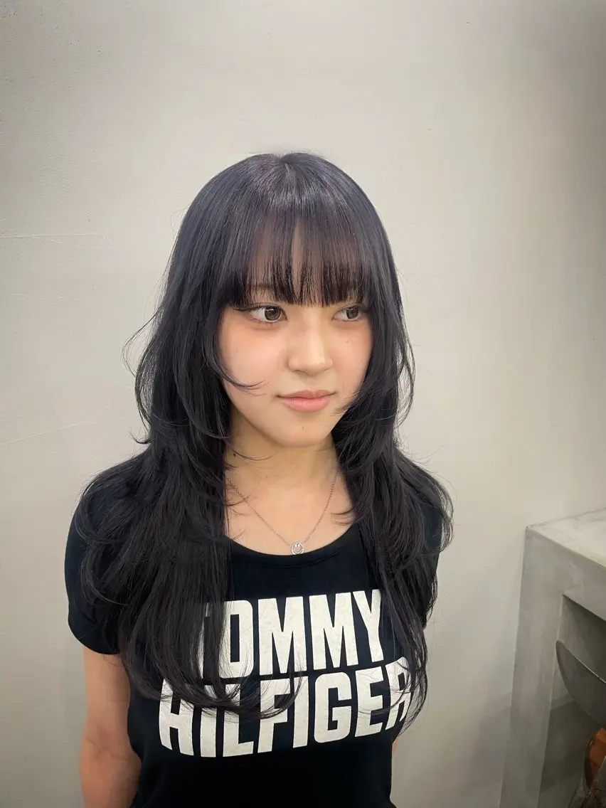 ロング カラー ヘアカラー トリートメント 新宿/透明感カラー/ 髪質改善/桜良のヘアスタイル