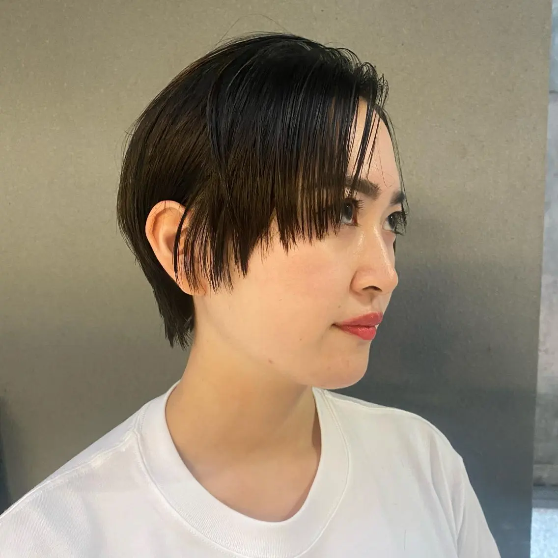 ショート ハンサムショート ショートヘア Yuki☺︎パーマ レイヤーカットのヘアスタイル
