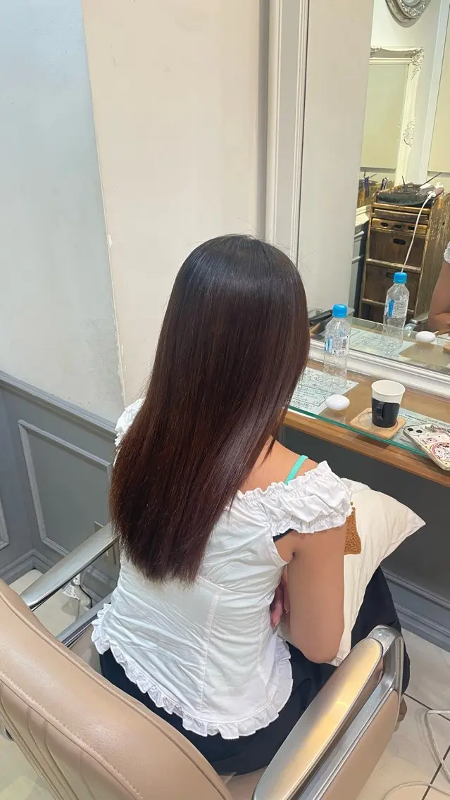 ロング 縮毛矯正 縮毛矯正 🌟ɴᴇᴏʟɪᴠᴇ ᴋᴀʀᴇɴ🤍´-のヘアスタイル
