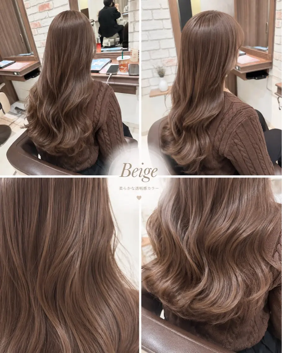 セミロング カラー ブラウンカラー 透明感カラー ヘアカラー トリートメント ブリーチ🎨デザイン カラー/れいじ🩶のヘアスタイル