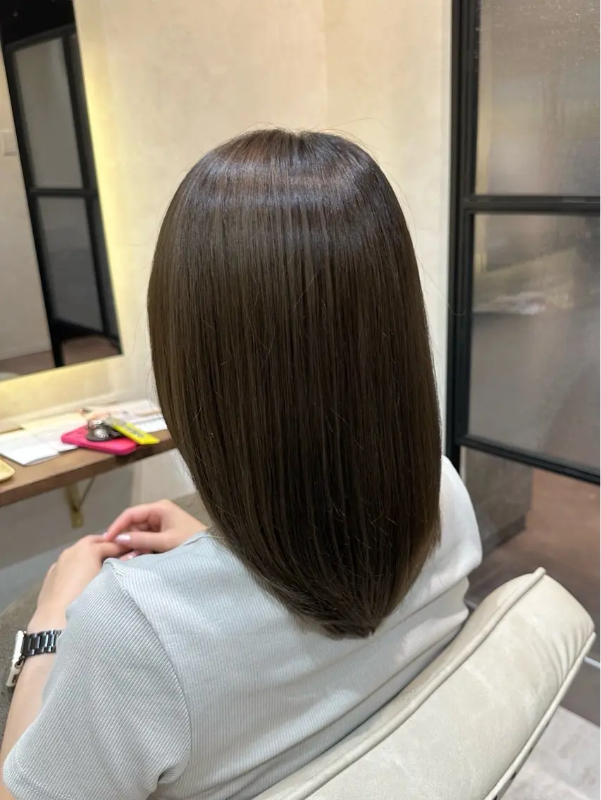 ミディアム ハイライト 髪質改善 トリートメント さがみ野【髪質改善】 MOEのヘアスタイル