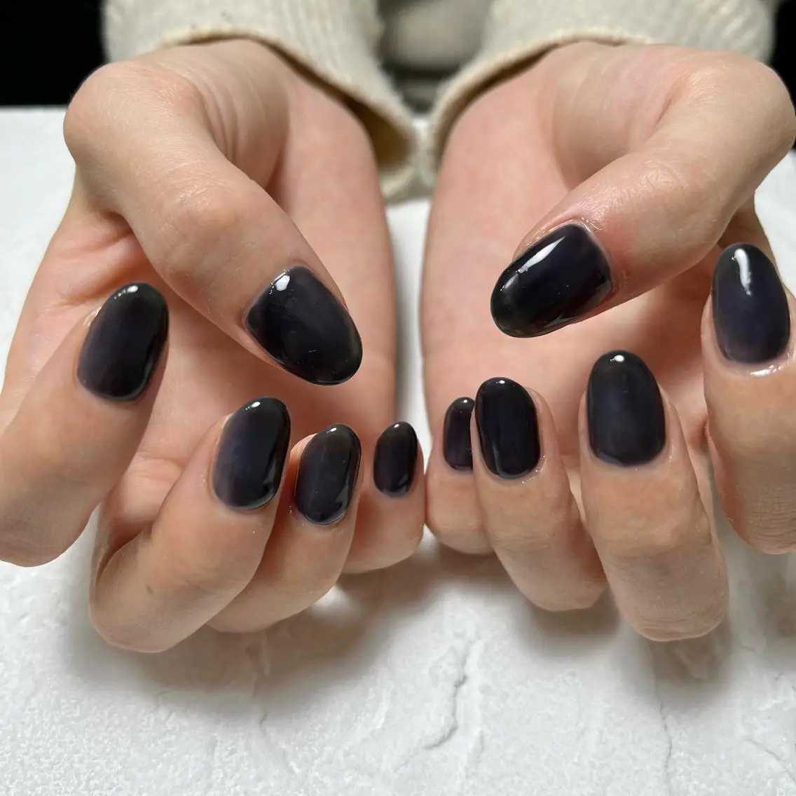 ネイル ネイビー ハンドネイル vegh. nail/阿波座のネイルデザイン