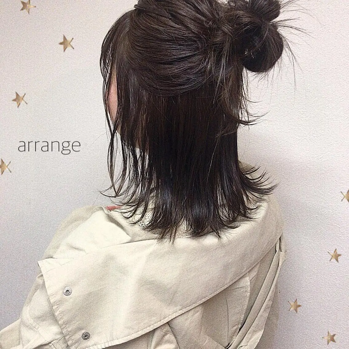 ミディアム ヘアアレンジ 市川 千夏のヘアスタイル