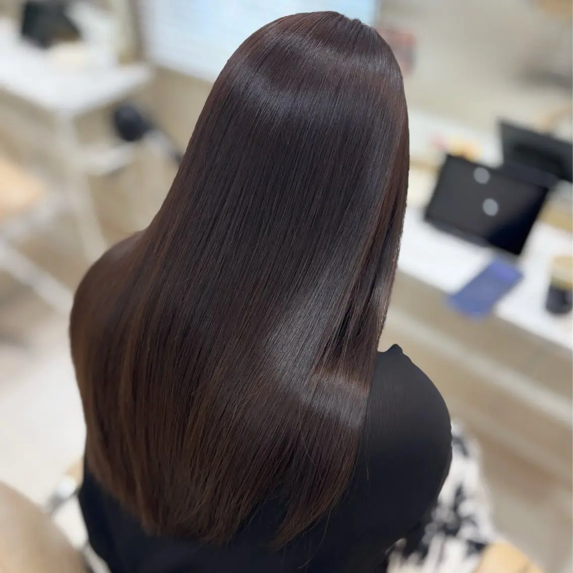 ミディアム 髪質改善 トリートメント カット トリートメント りほ/顔周りカット/ レイヤーカットのヘアスタイル