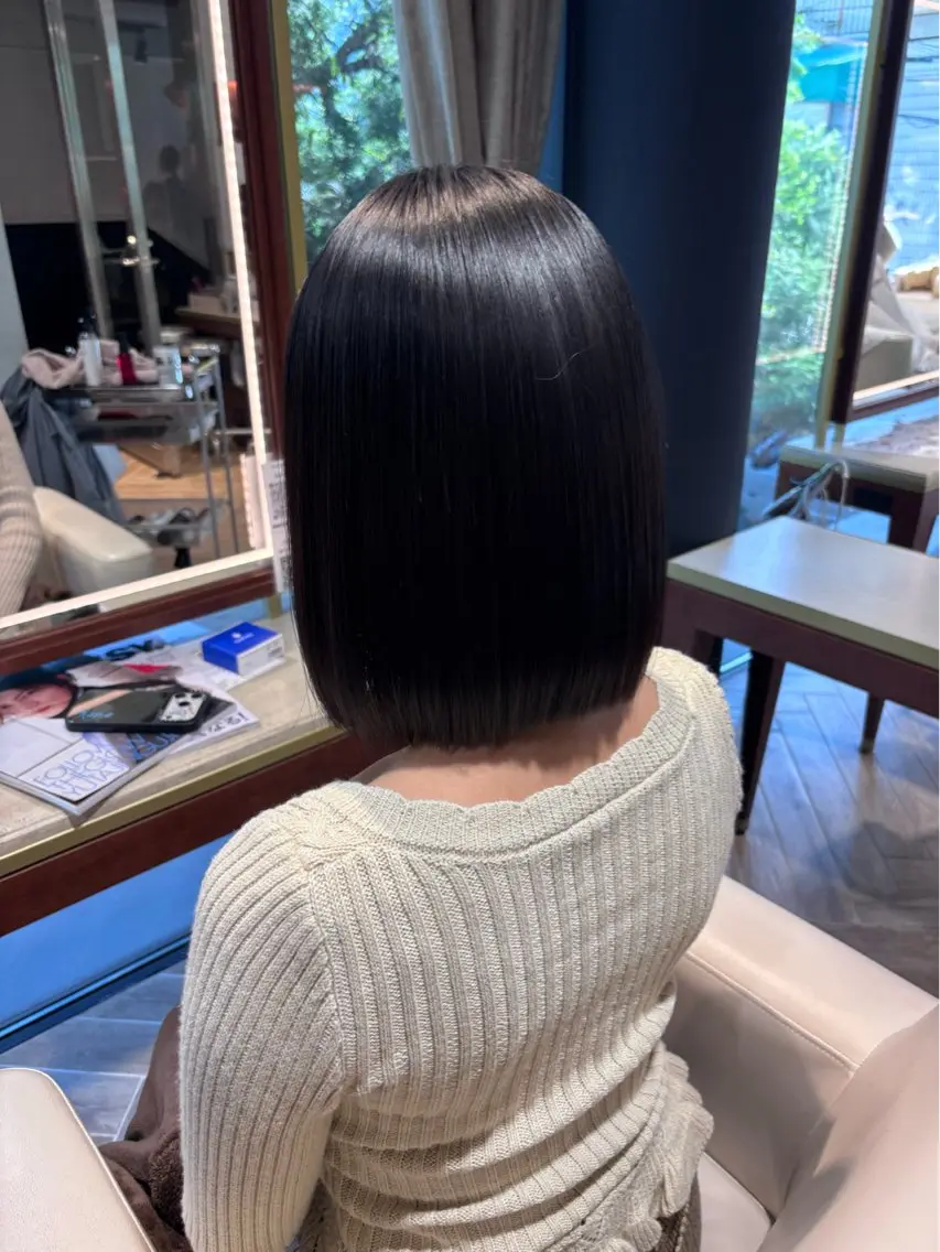 ショート カラー パーマ 縮毛矯正 トリートメント 透明感/艶髪/ 髪質改善/あるのヘアスタイル