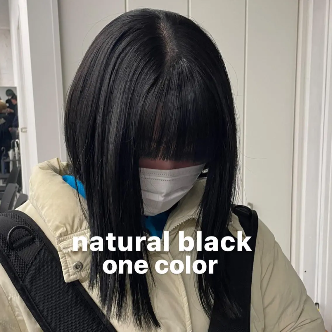 セミロング カラー 韓国風ヘア 愛結 暖色カラー🎀🩰のヘアスタイル