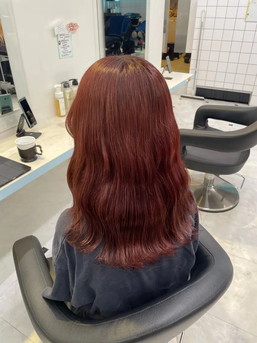 ロング カラー ヘアカラー 🇰🇷韓流暖色ヘア 🍒saaya🍒のヘアスタイル