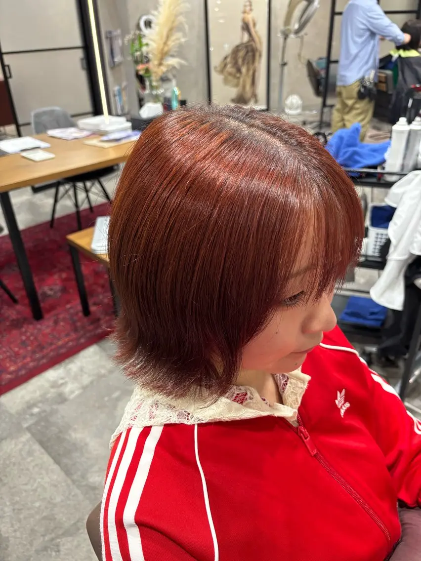 ショート カット ヘアカラー 阿部修士/メンズ パーマ/艶カラーのヘアスタイル