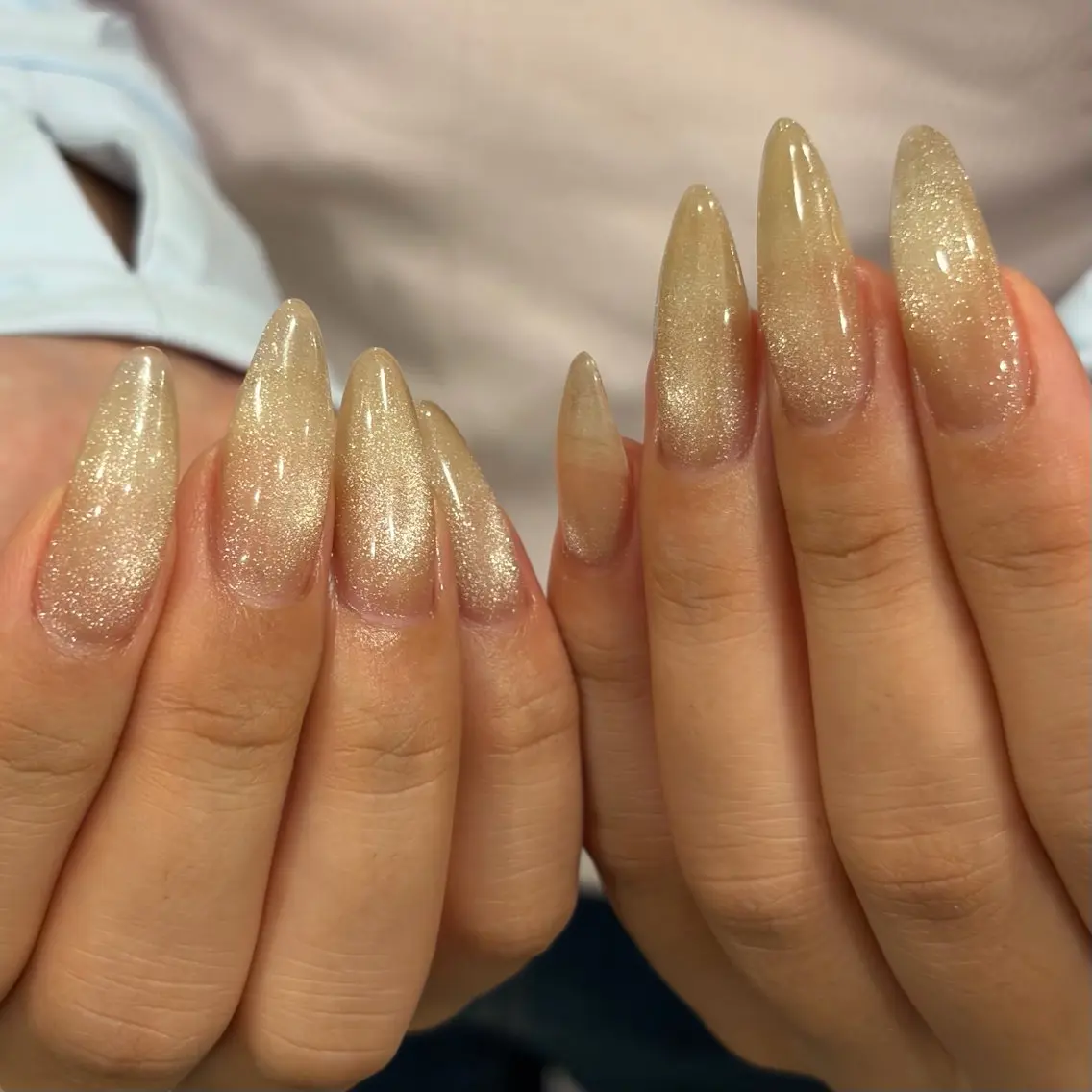 ネイル キラキラネイル マグネットネイル ハンドネイル Sun Brown Mireiのネイルデザイン
