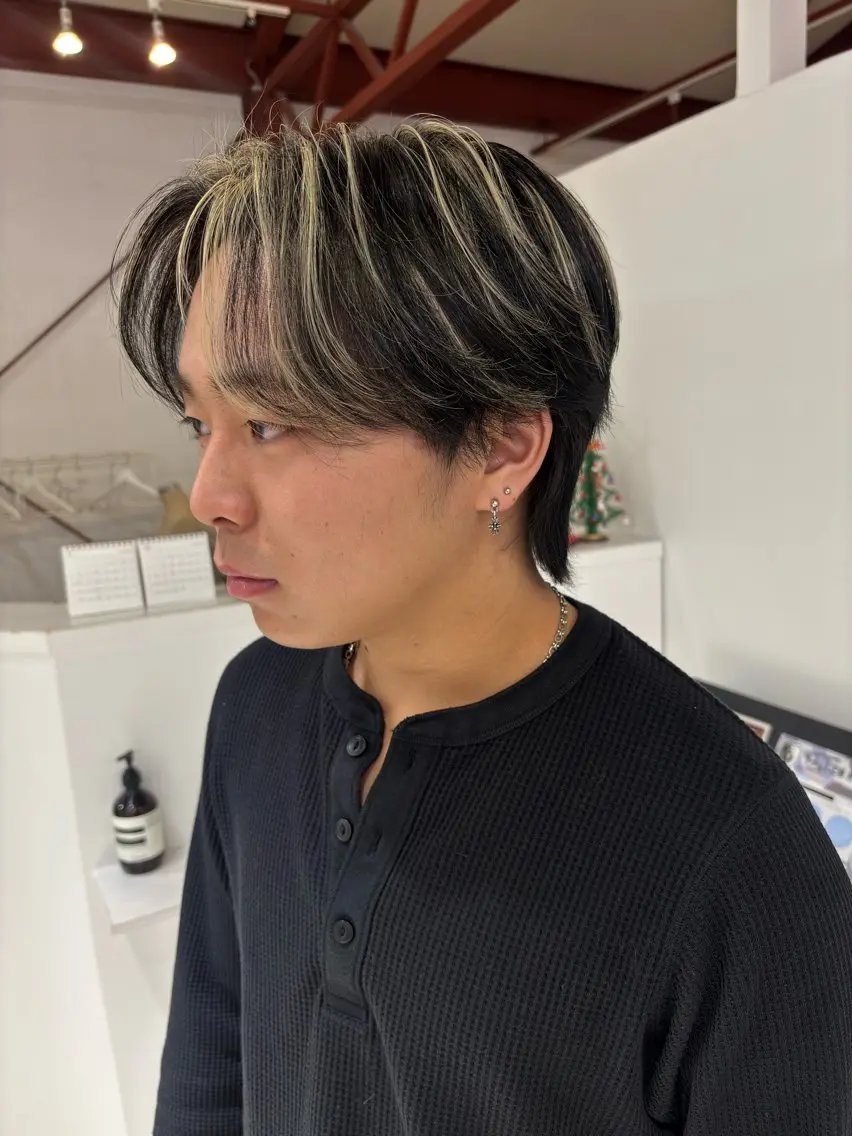メンズ メンズハイライト 高野 優菜のヘアスタイル