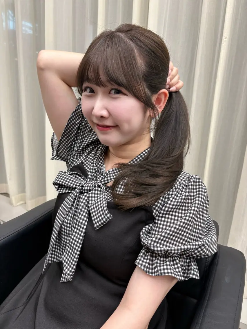 ミディアム ミディアムレイヤー 顔周りカット レイヤーカット カット Mirei/レイヤー / 顔周りカットのヘアスタイル