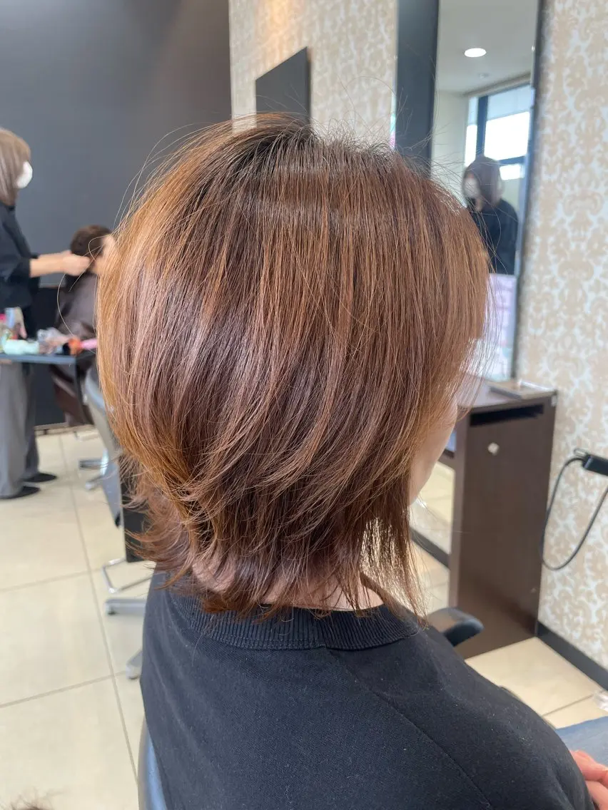 ショート ボブレイヤー ボブ レイヤーカット 斉藤 葉月のヘアスタイル