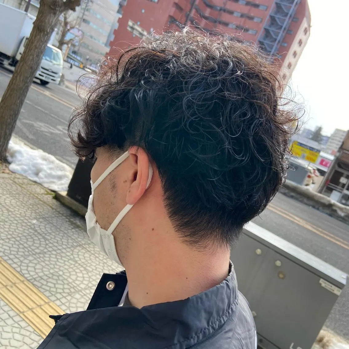 ショート メンズ 刈り上げ 💜推しインナー カラー/菊池柊真💜のヘアスタイル