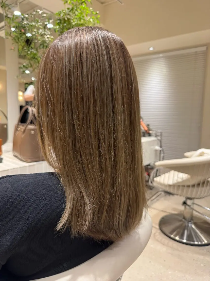 カラー 透明感カラー ハイライトカラー ヘアカラー ブリーチカラー／ オシャレヘア／まりなのヘアスタイル