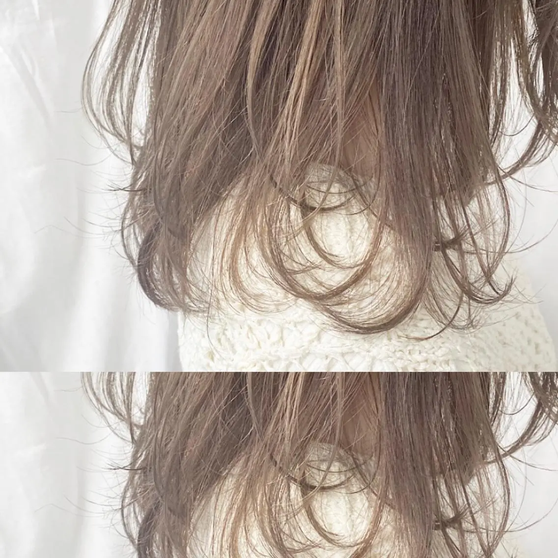 セミロング カラー ベージュカラー Amelie yunのヘアスタイル