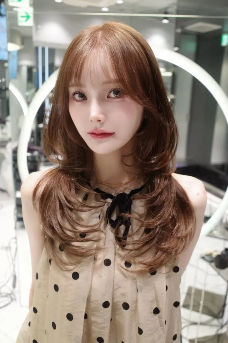 カラー つばさ☁️ 中韓MIXスタイルのヘアスタイル