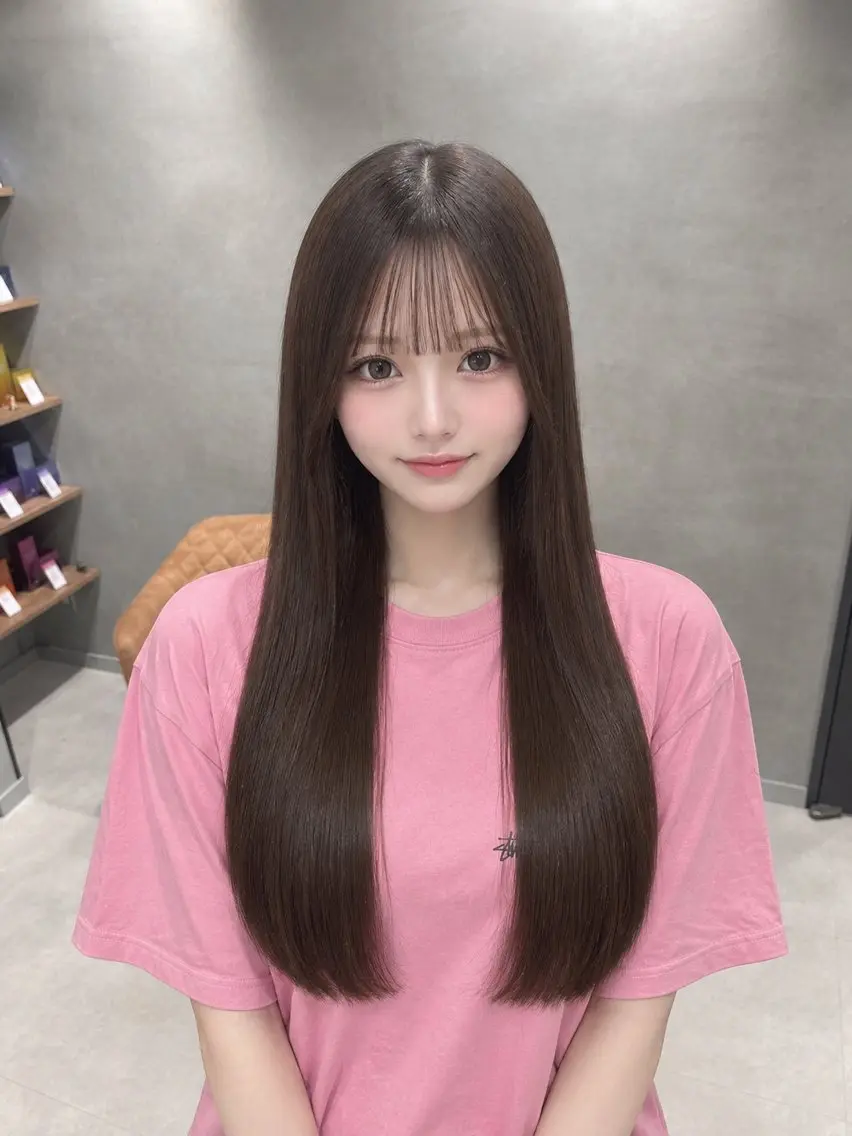 ロング カラー ブラウンカラー ヘアカラー トリートメント girly上品ヘア 🎀/ベージュikuのヘアスタイル