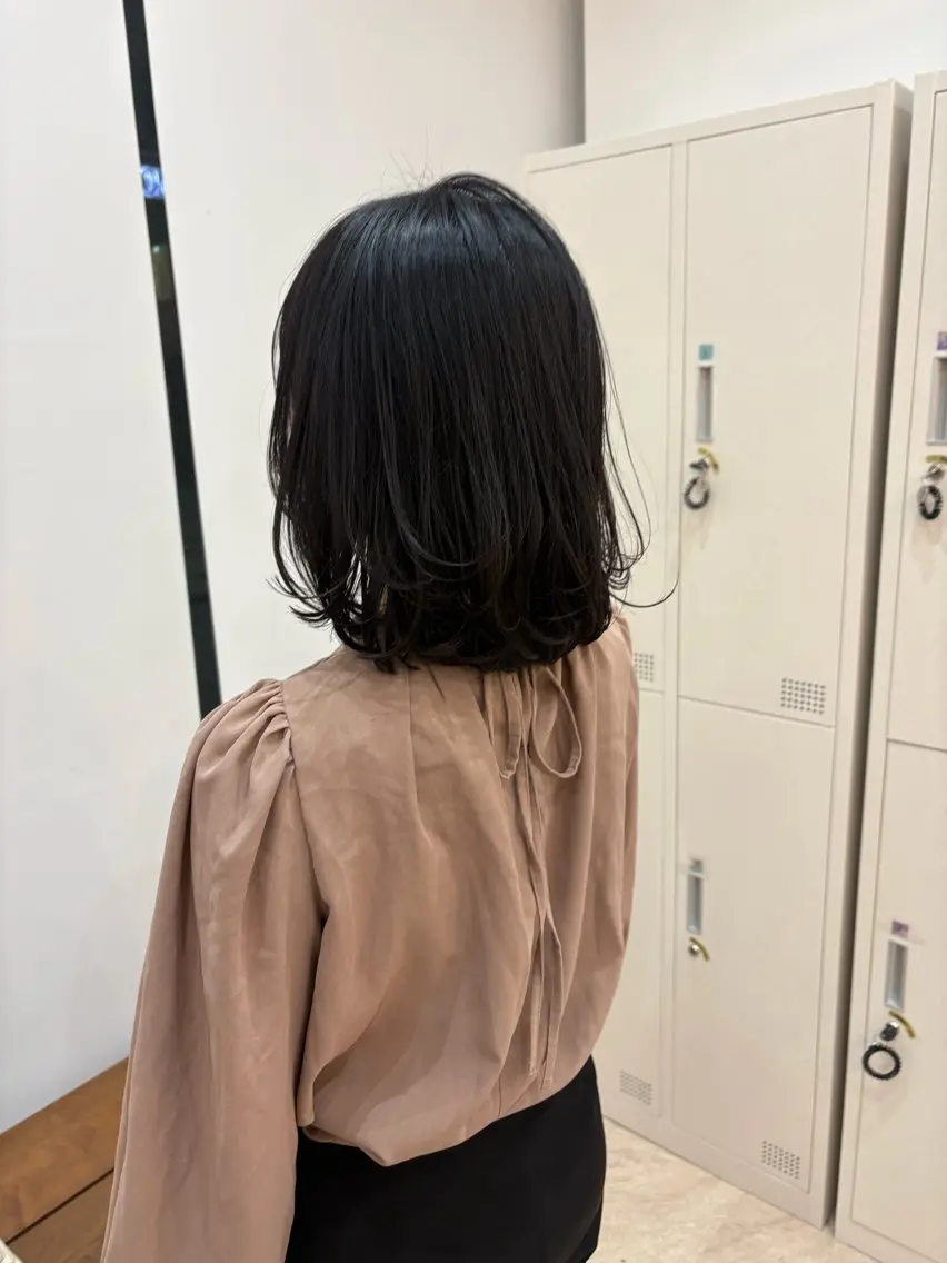 ミディアム ボブ レイヤーカット カット eL横浜west☆ KORINのヘアスタイル