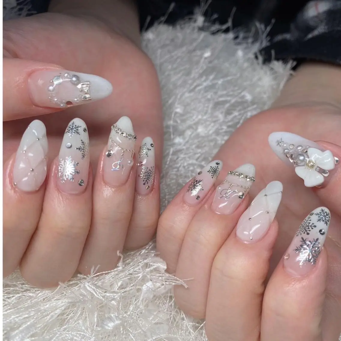 ネイル 長さ出し フレンチネイル ジェルネイル グラデーション 韓国ネイル ハンドネイル Nail&eye Belire 新宿のネイルデザイン