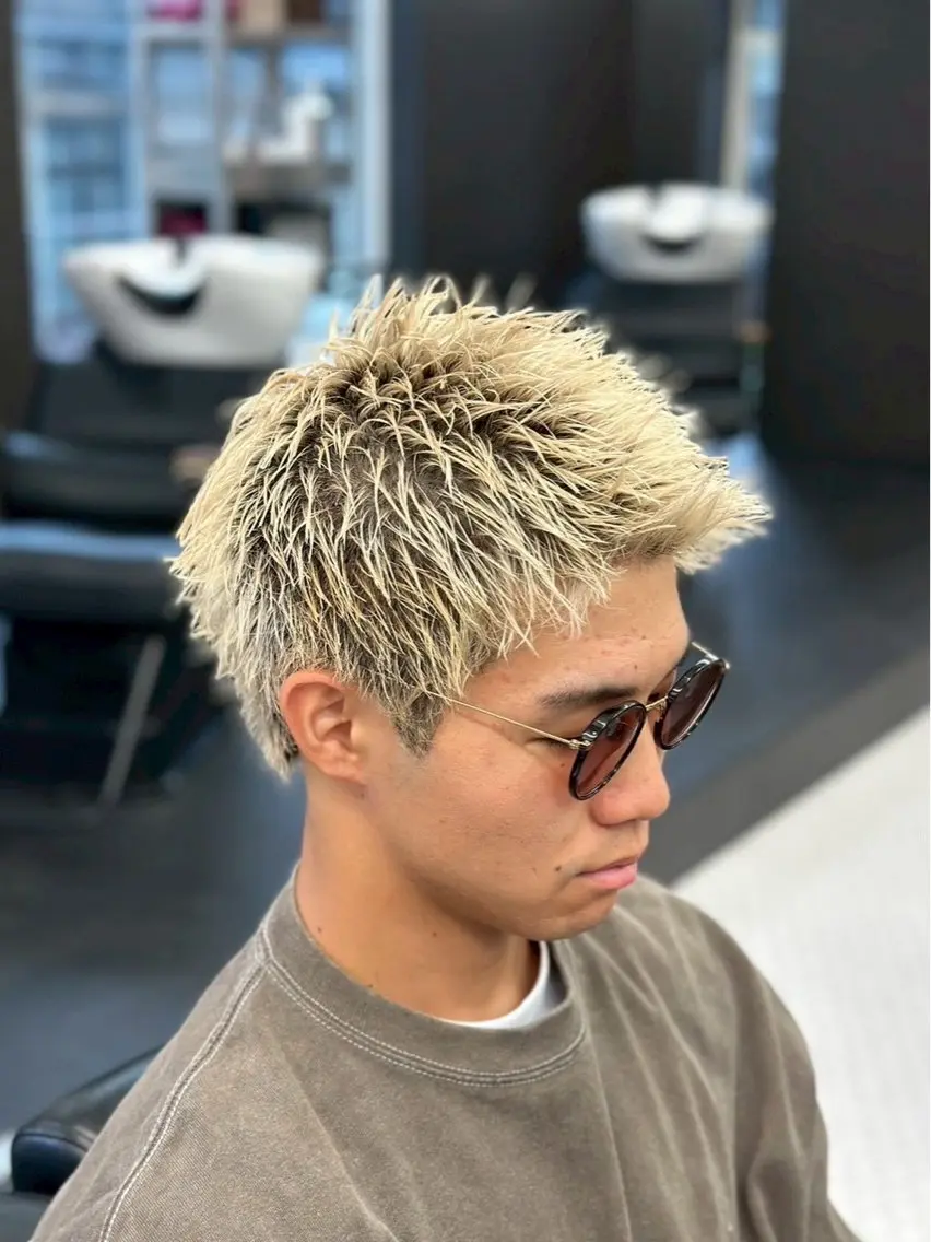 (おしゃれ髪を提案)メンズカット➕メンズパーマ➕ワンカラー¥14300の写真