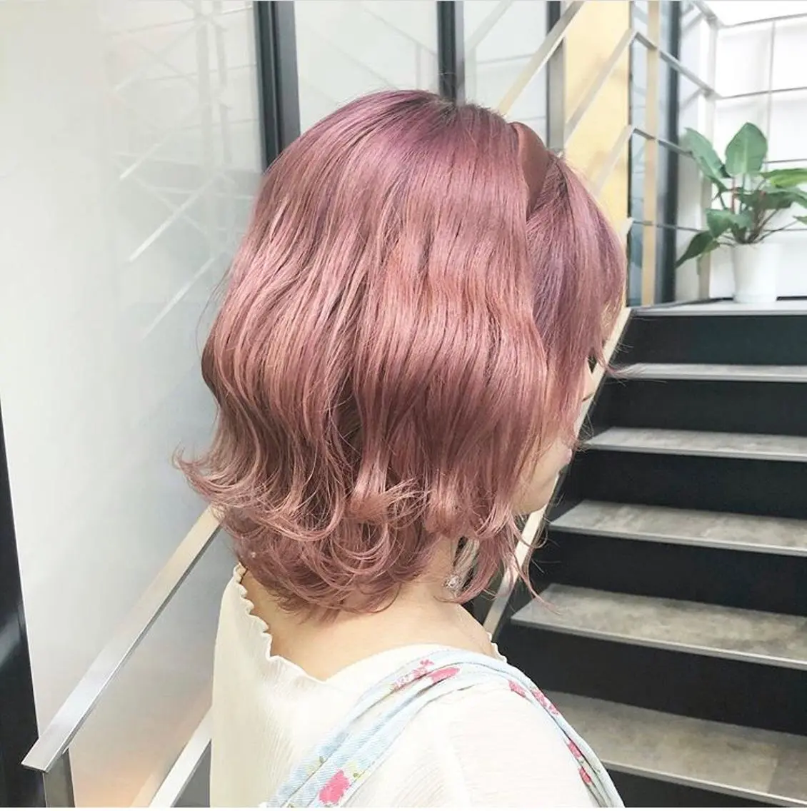 ミディアム カラー パーマ ヘアアレンジ キッズ ケアカラー ハイトーンカラー 浴衣 stylist 🌸 kana.のヘアスタイル