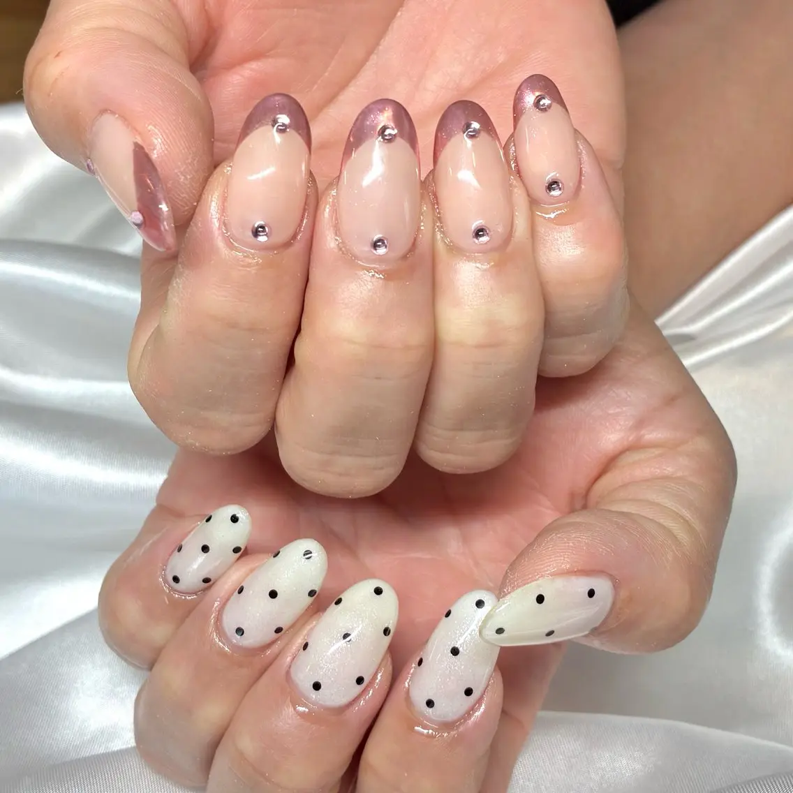 ネイル ミラーネイル ハンドネイル Nail ヌシん家 AKANEのネイルデザイン