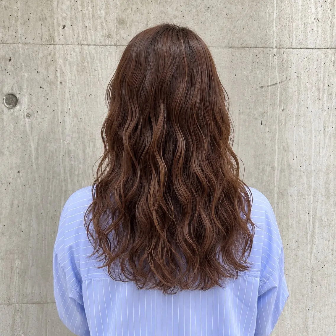 セミロング パーマ セミロングパーマ レイヤーカット デジタルパーマ カット パーマ NAGANO/朝ラク くせ毛風デジパのヘアスタイル