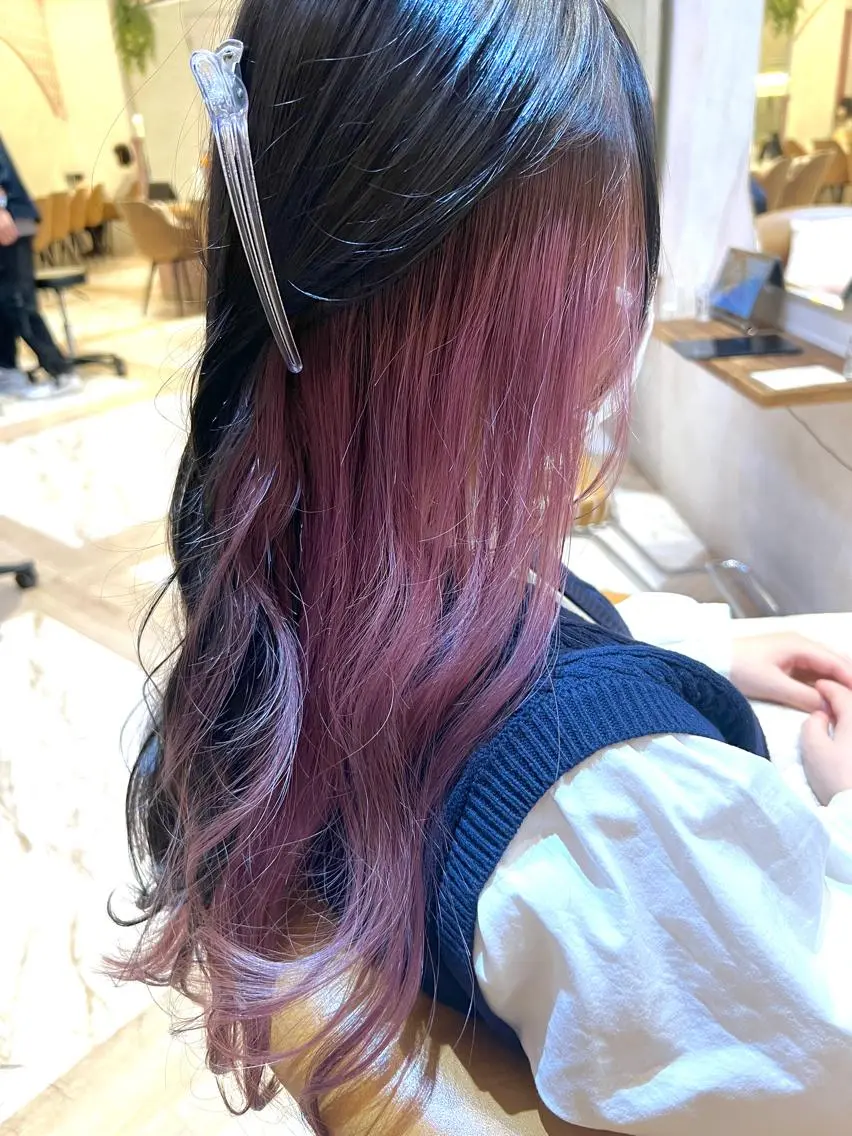 ✨✨【インナーで可愛く♡】ブリーチ込みイヤリングカラー×カット×1stepトリートメント✨✨の写真