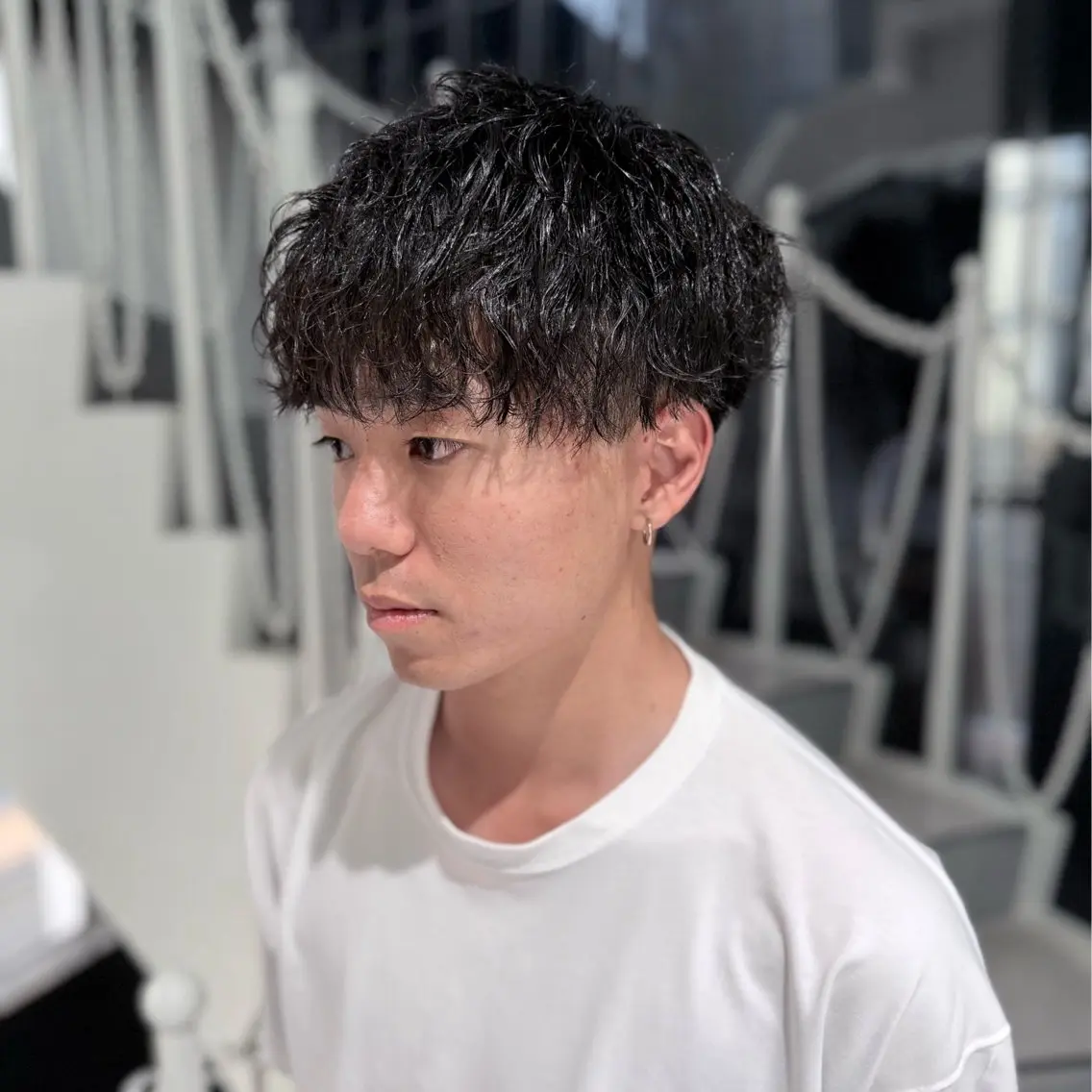 ショート パーマ メンズ 波巻きパーマ カット パーマ トリートメント 【Zina札幌大通】 店長 福間 和也のヘアスタイル