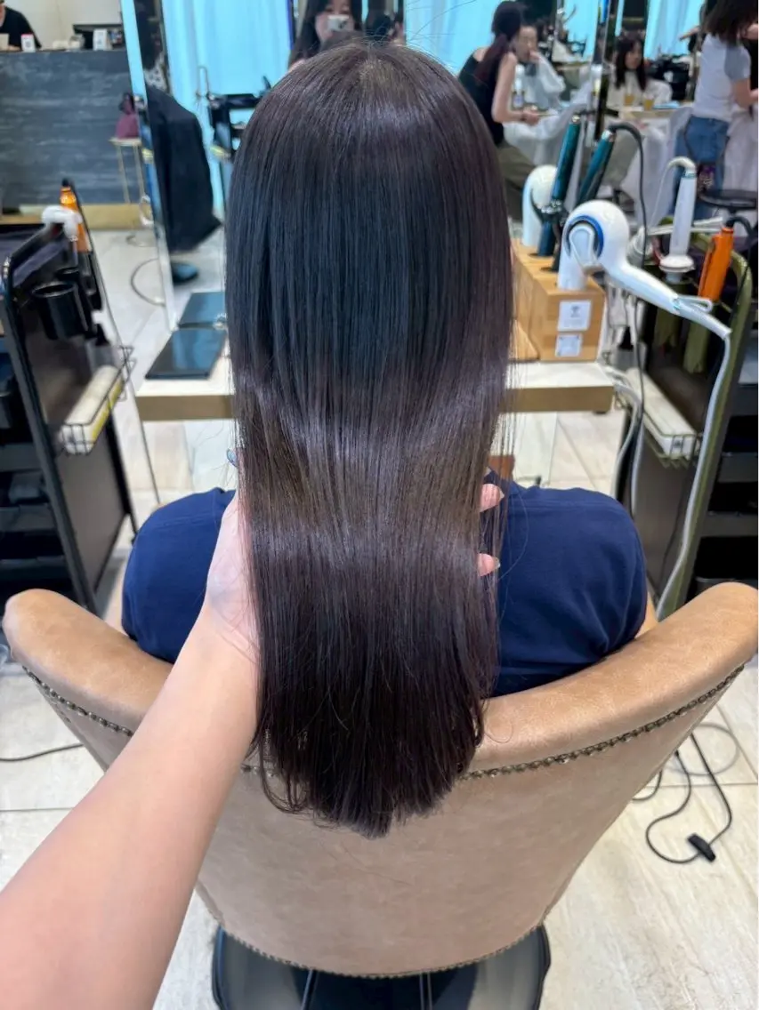 ロング カット 縮毛矯正 【くせ毛解消】縮毛 髪質改善✨たくみ✨のヘアスタイル