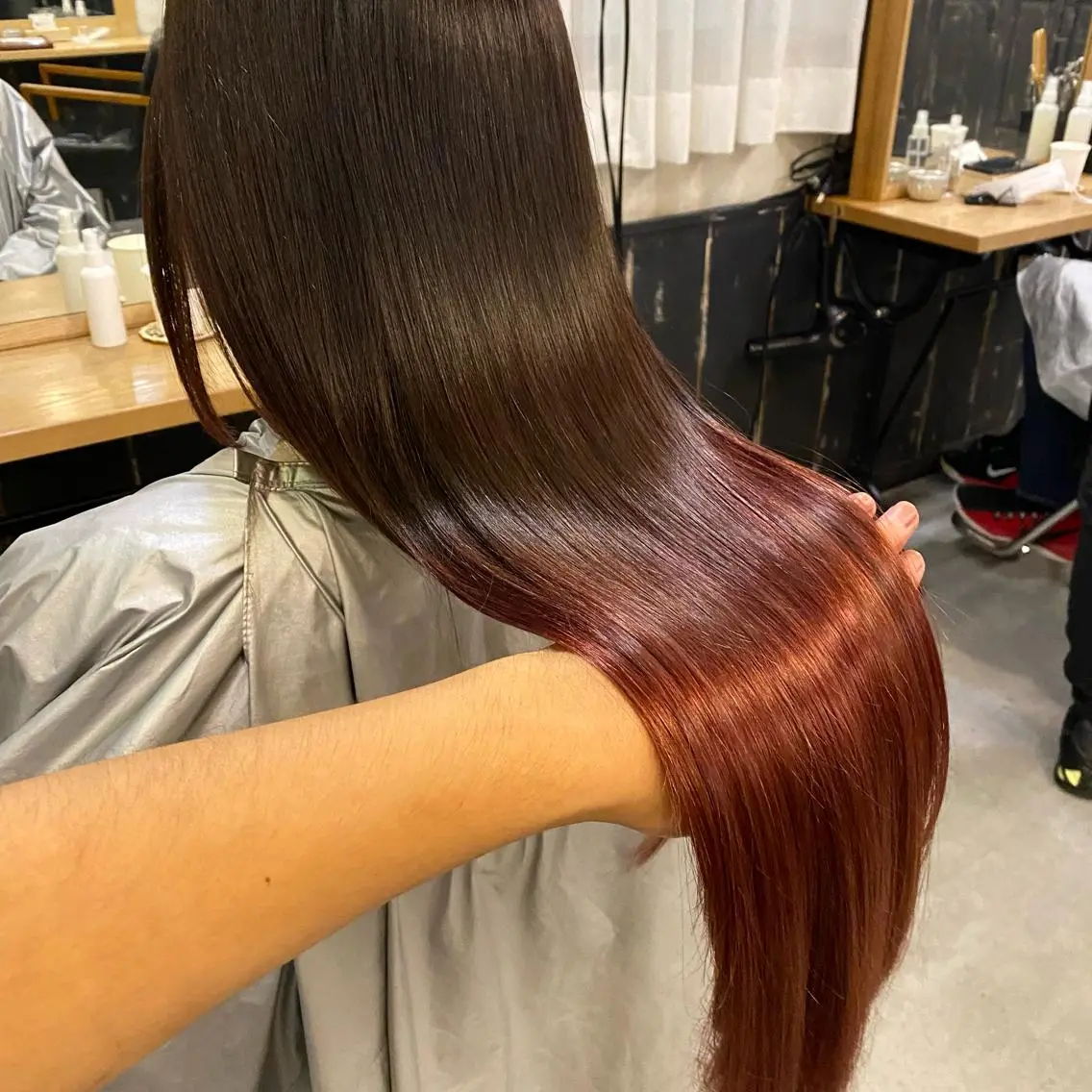 ロング カラー バレイヤージュ ミストバング ブリーチ ケアブリーチ フェイスフレーミング 綺麗な髪質にしたい方 限定🌈清水 祥のヘアスタイル