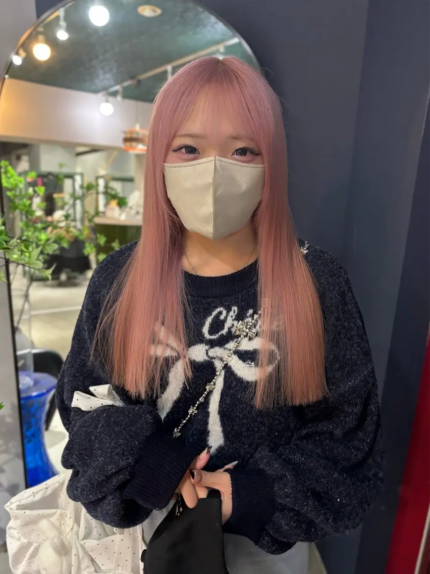 🩵一日で明るくしたい方🩵2ブリーチ＋カラー＋トリートメント ダブルカラー/韓国ヘア/大阪/梅田の写真