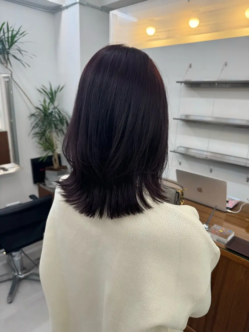 ミディアム カラー カット ヘアカラー トリートメント MIES amane(アマネ)のヘアスタイル