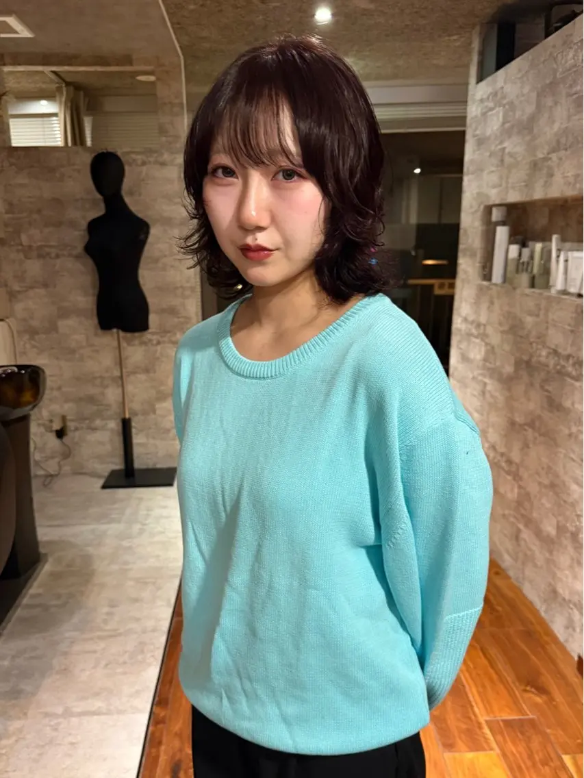 ミディアム カラー パーマ 似合わせカット カット ヘアカラー パーマ トリートメント mai / linoah˚✧のヘアスタイル