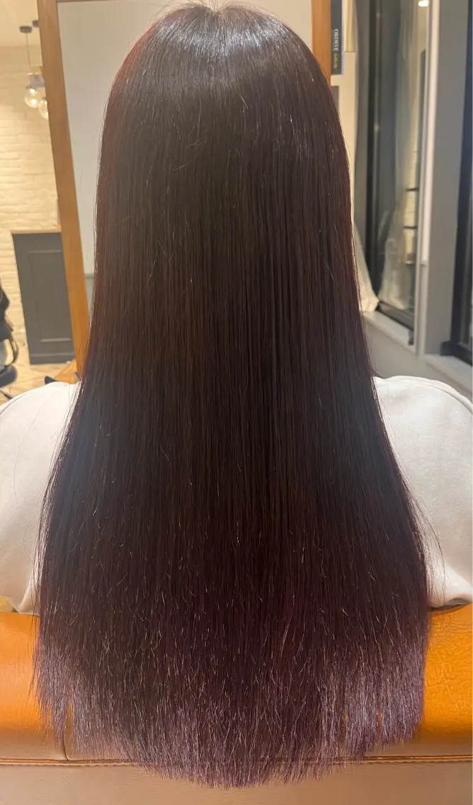 カラー カシス ピンクカラー 竹島 亜倖のヘアスタイル