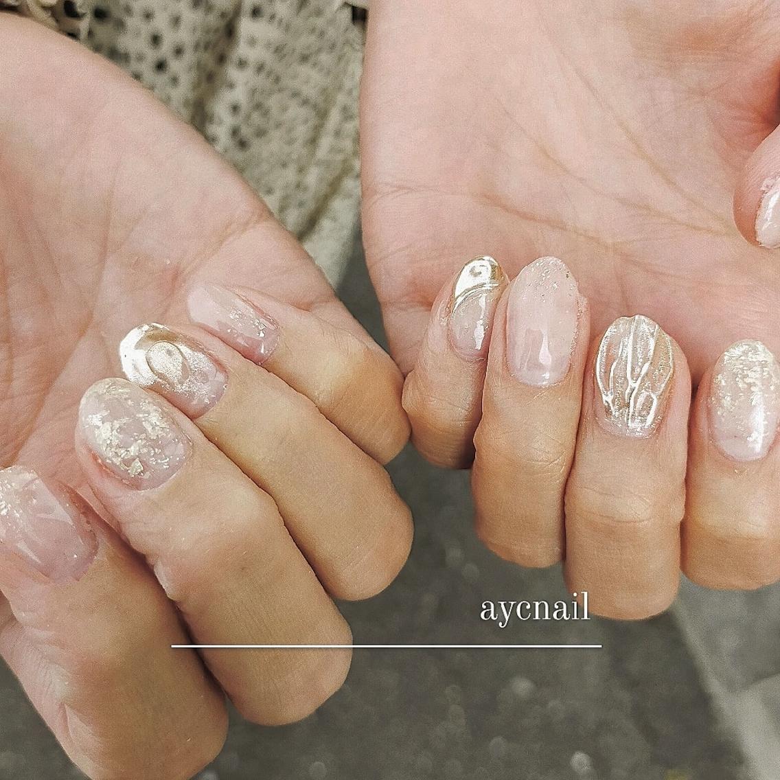 ネイル ニュアンスネイル ハンドネイル 推しネイル | 　aycnailのネイルデザイン