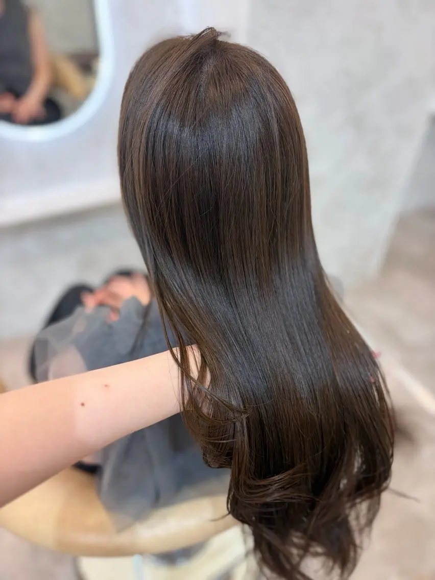 セミロング カット ヘアカラー SigmaLatte _momokaのヘアスタイル