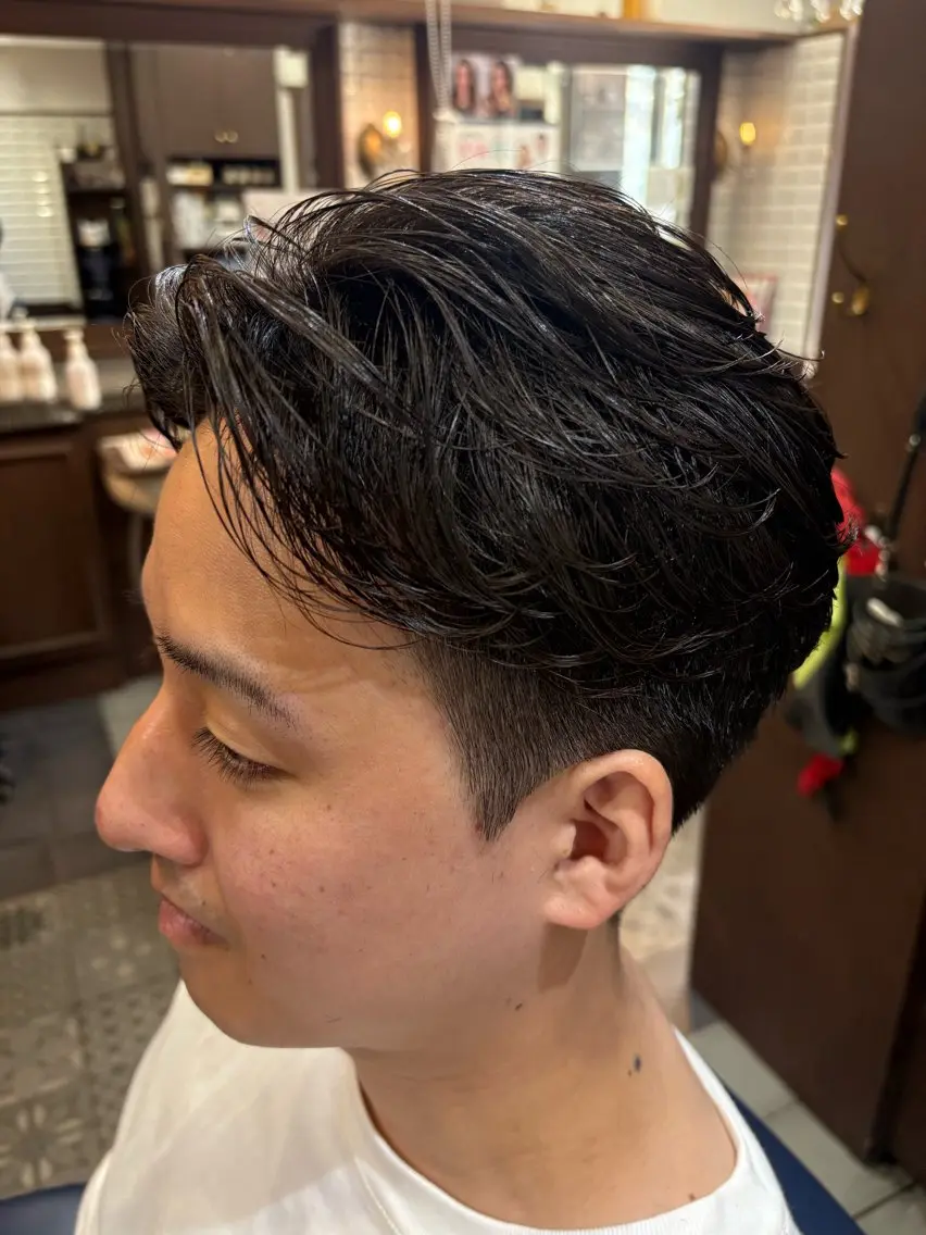 ショート メンズ メンズパーマ カット パーマ トリートメント ルピナス中田店長 山口大地のヘアスタイル