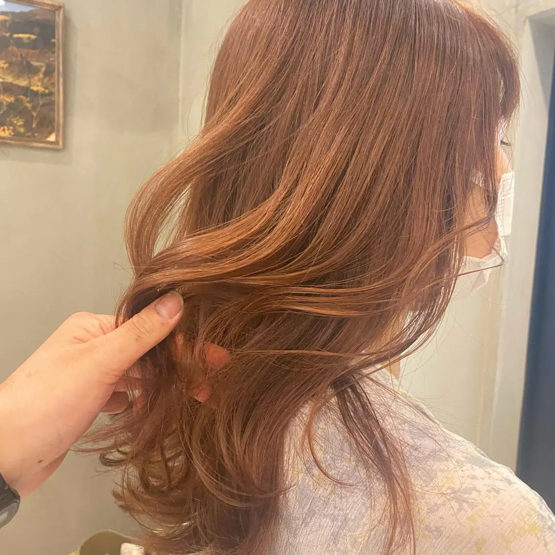 ミディアム カット ヘアカラー トリートメント 新宿/顔周りカット +レイヤー=しずく♩のヘアスタイル
