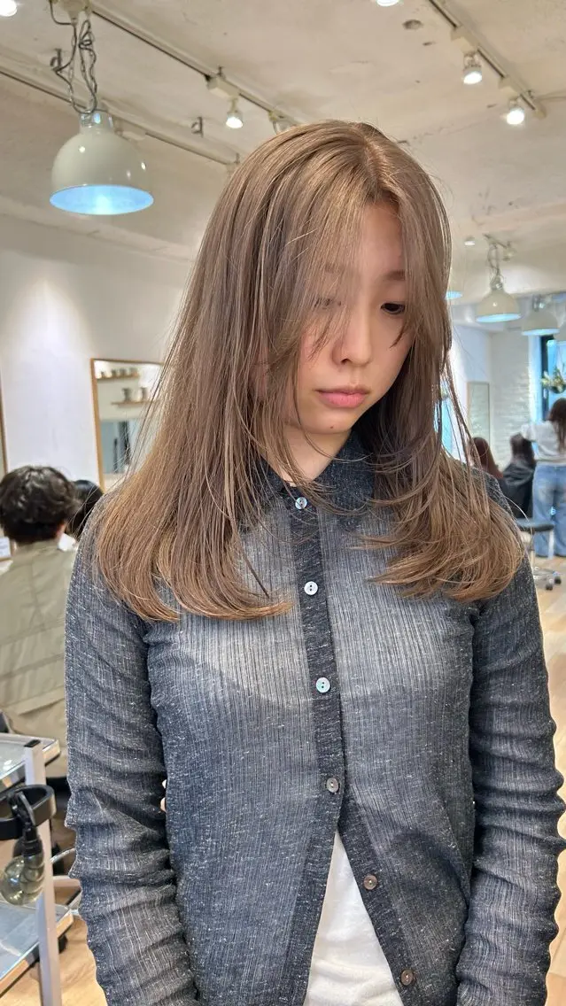 セミロング カラー カット ヘアカラー トリートメント ❕マンツーマン施術❕ 🍊Moemiのヘアスタイル